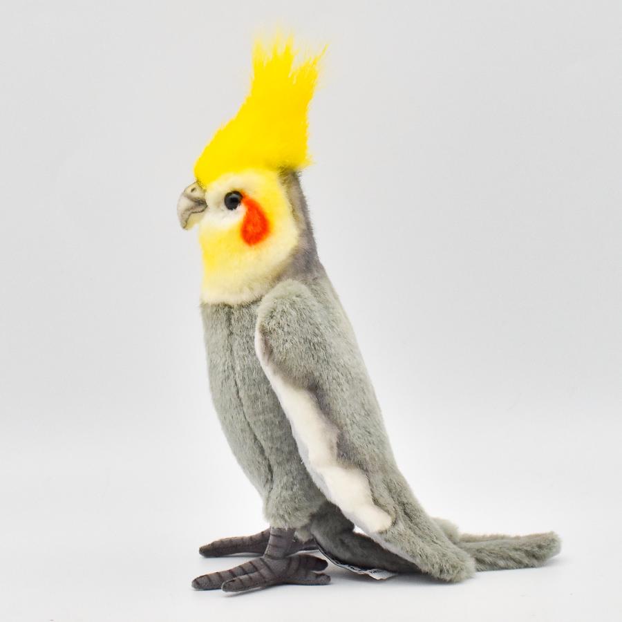 BH6470 オカメインコ グレー HANSA　おかめいんこ ぐれー とり トリ 鳥 ぬいぐるみ リアル | HANSA（ぬいぐるみ） | 01