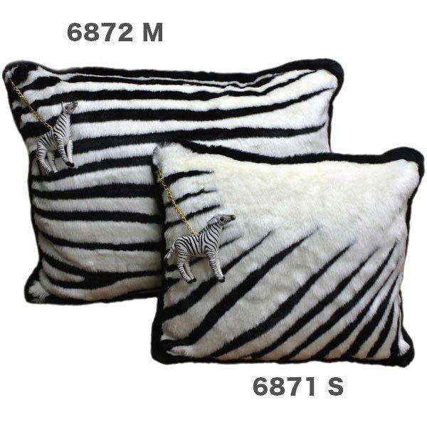 BH6871 シマウマ クッションS HANSA　しまうま 縞馬 リアル インテリア 家具 置物 | HANSA（ぬいぐるみ）