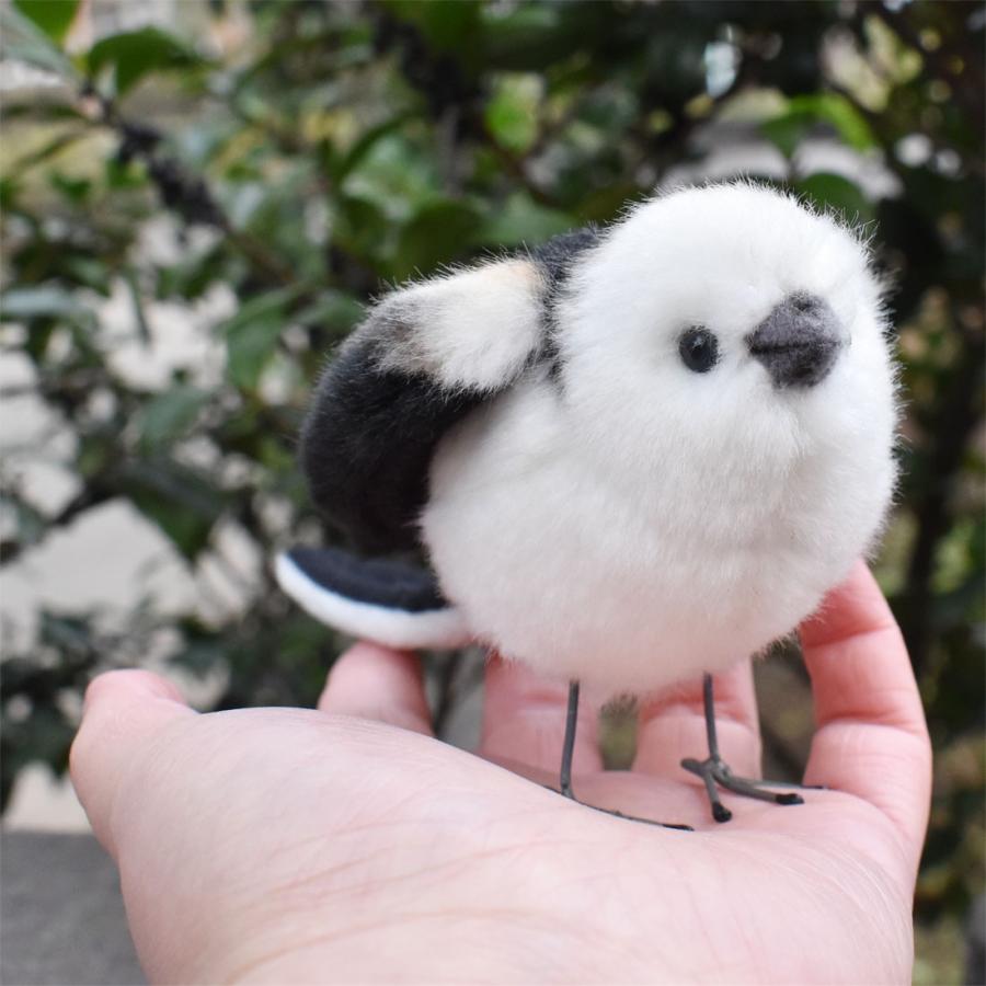 BH7638 シマエナガ HANSA　しまえなが 島柄長 とり トリ 鳥 ぬいぐるみ リアル | HANSA（ぬいぐるみ） | 10