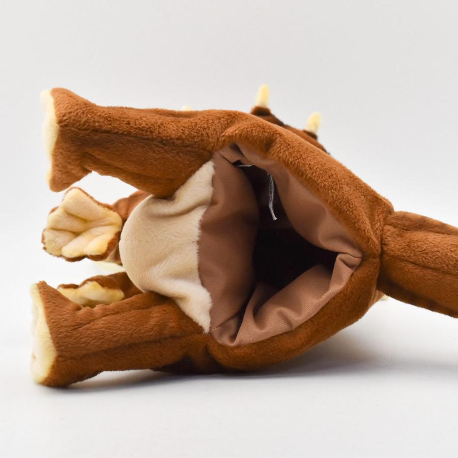 BH7746 トリケラトプス ブラウン ハンドパペット HANSA　とりけらとぷす 角竜 恐竜 きょうりゅう ちゃいろ 茶色 リアル | HANSA（ぬいぐるみ） | 05