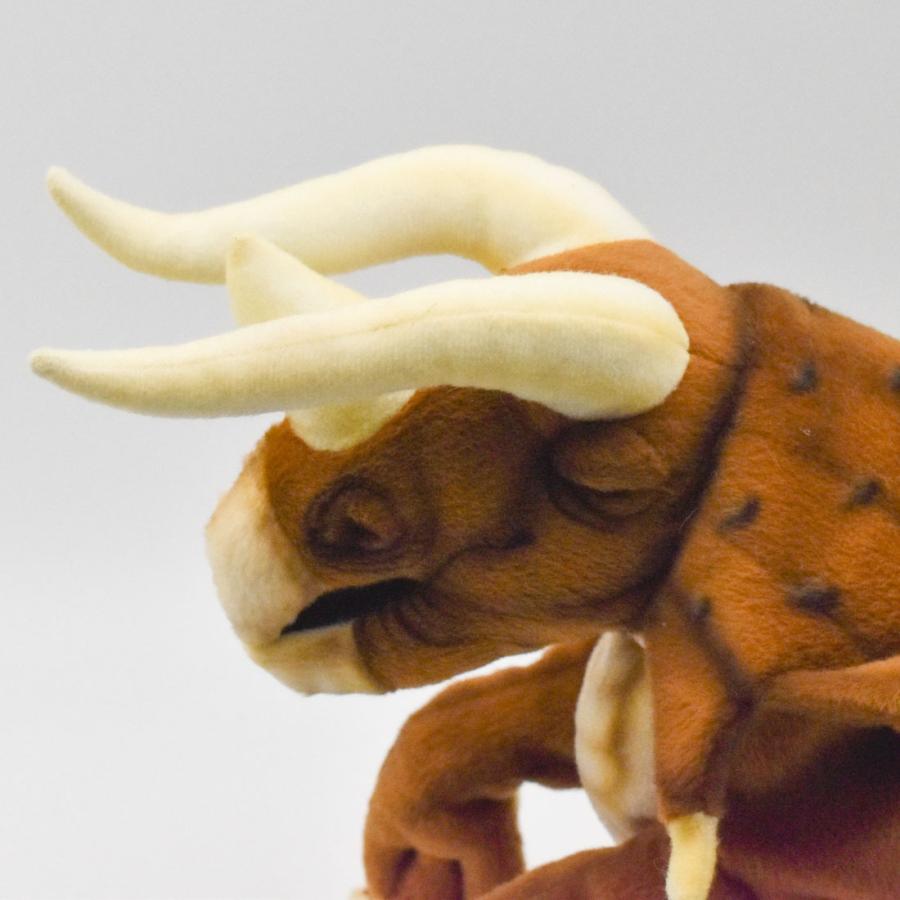 BH7746 トリケラトプス ブラウン ハンドパペット HANSA　とりけらとぷす 角竜 恐竜 きょうりゅう ちゃいろ 茶色 リアル | HANSA（ぬいぐるみ） | 08