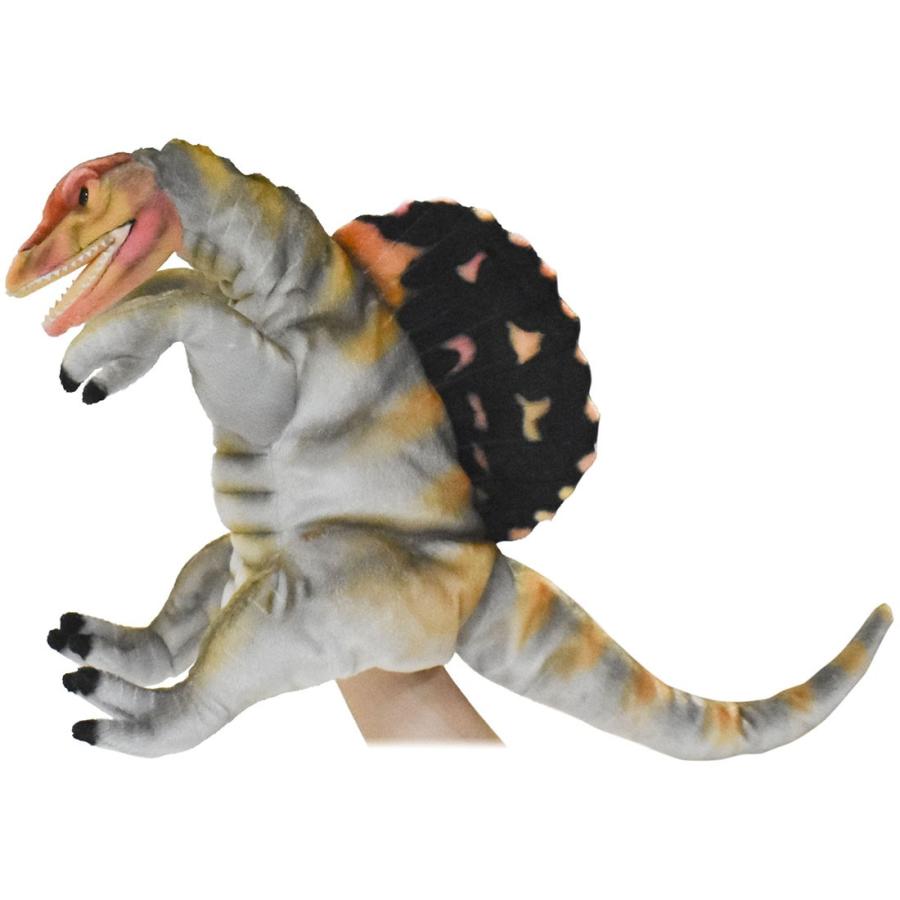 スピノサウルス グレー ハンドパペット 恐竜 きょうりゅう リアル HANSA ハンサ 7751 動物 置物 インテリア プレゼント｜dearbear｜02