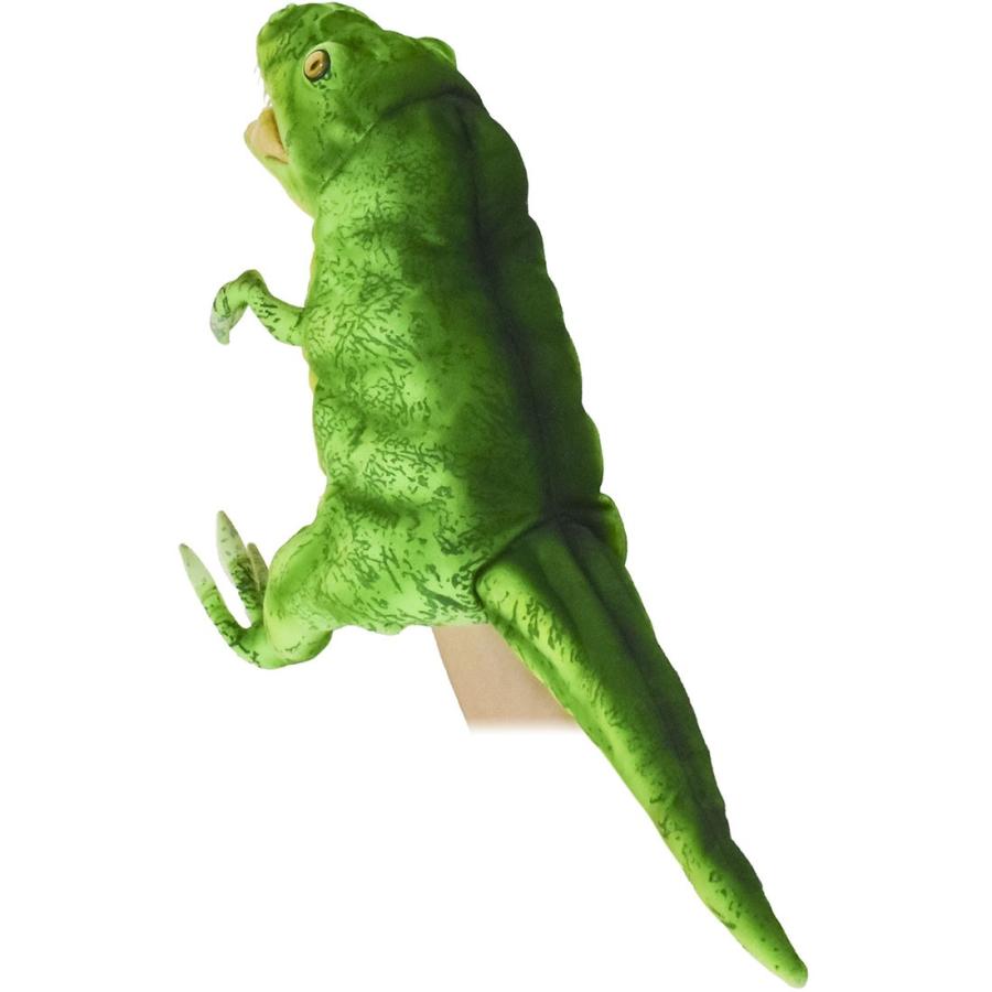 BH7763 ティラノサウルス 開口 グリーン ハンドパペット HANSA　てぃらのさうるす 恐竜 きょうりゅう みどりいろ 緑色 リアル | HANSA（ぬいぐるみ） | 02