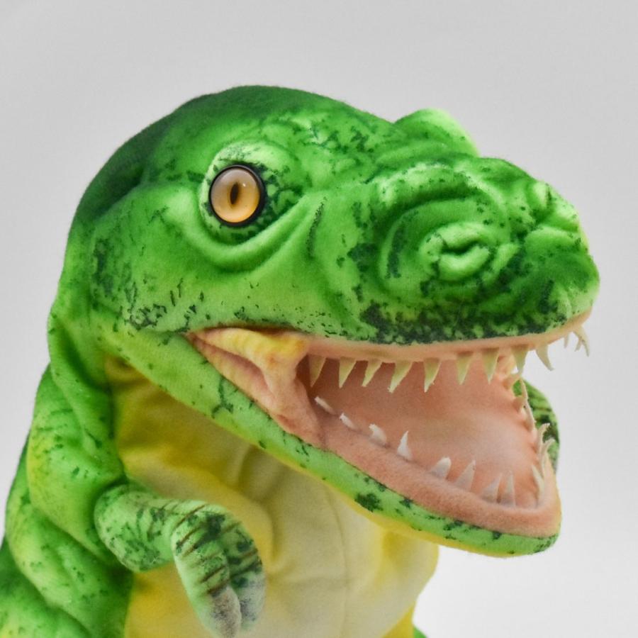 BH7763 ティラノサウルス 開口 グリーン ハンドパペット HANSA　てぃらのさうるす 恐竜 きょうりゅう みどりいろ 緑色 リアル | HANSA（ぬいぐるみ） | 03
