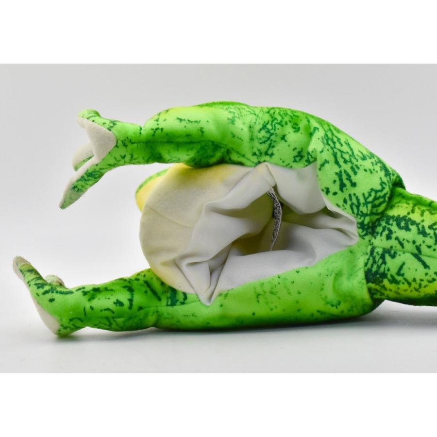 BH7763 ティラノサウルス 開口 グリーン ハンドパペット HANSA　てぃらのさうるす 恐竜 きょうりゅう みどりいろ 緑色 リアル | HANSA（ぬいぐるみ） | 05