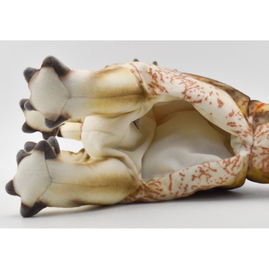 BH7764 トリケラトプス クリーム ハンドパペット HANSA　とりけらとぷす 角竜 恐竜 きょうりゅう リアル | HANSA（ぬいぐるみ） | 05