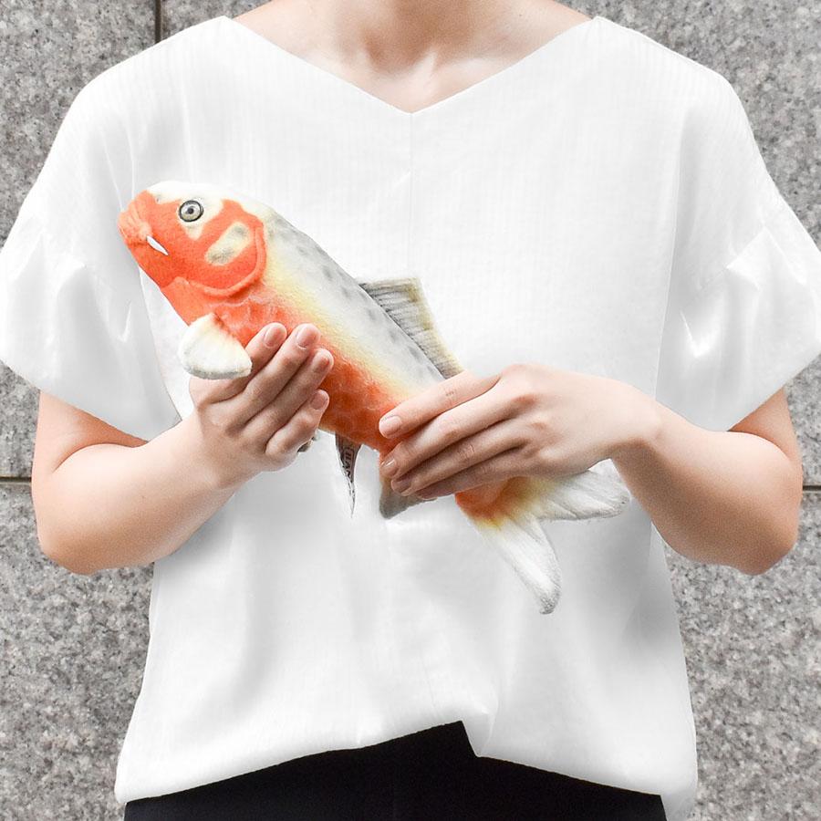BH8315 錦鯉 浅黄 HANSA　にしきごい こい 鯉 さかな サカナ 魚 ぬいぐるみ リアル | HANSA（ぬいぐるみ） | 06