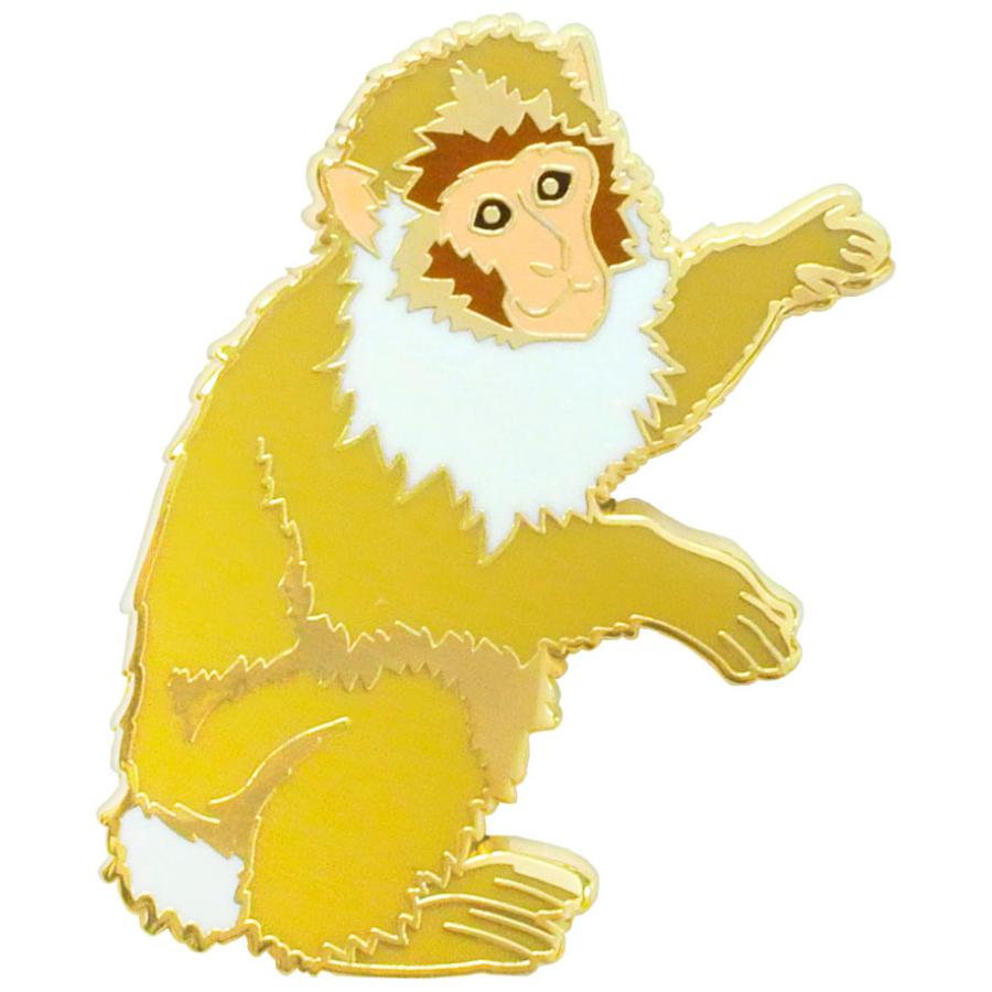 K18/K18WGお猿さんモチーフブローチ