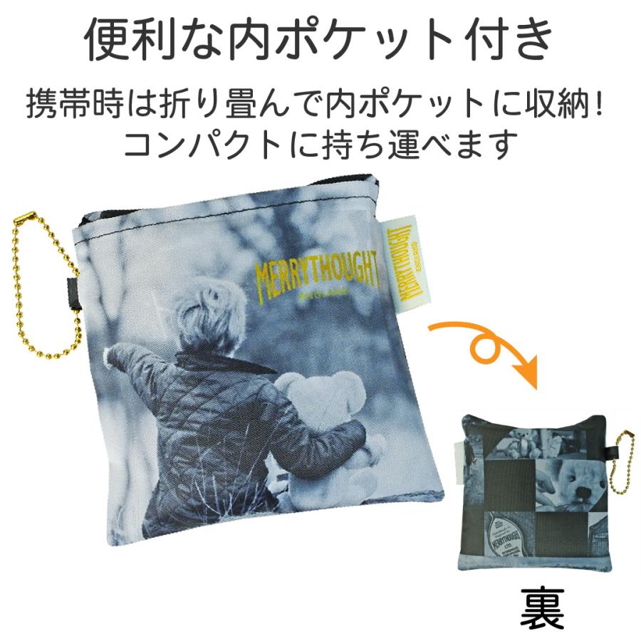 メリーソート エコバッグ ブラック ポケット付き 雑貨 ブランド