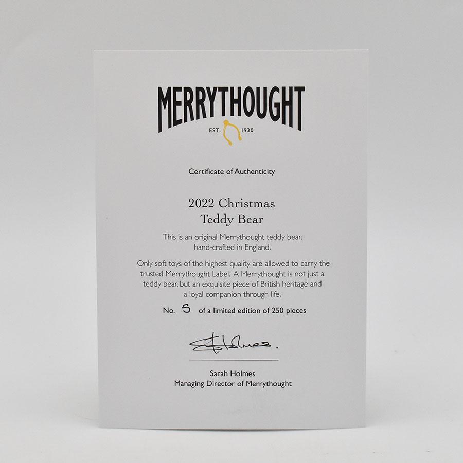 MERRYTHOUGHT（メリーソート） テディベア 2022 クリスマステディベア