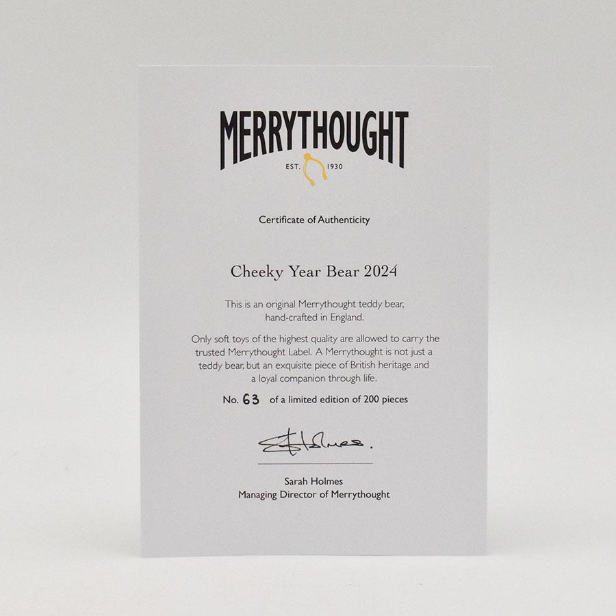 MERRYTHOUGHT（メリーソート） テディベア チーキーイヤーベア2024 No