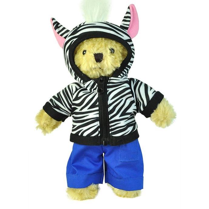 Bear Wear（ベアウェア） ぬいぐるみ 洋服 パーカー ゼブラ L 春夏秋冬