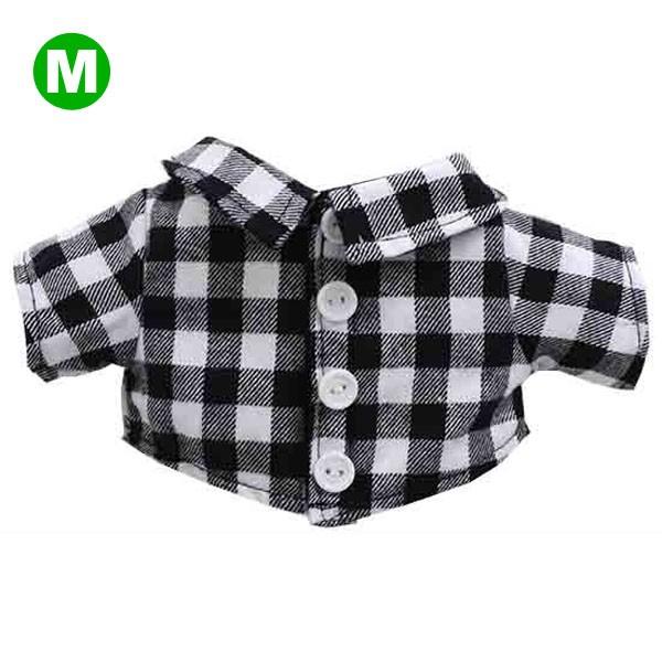 お得なキャンペーンを実施中 べアウェア ロングシャツ チェックブラック M ぬいぐるみ 服