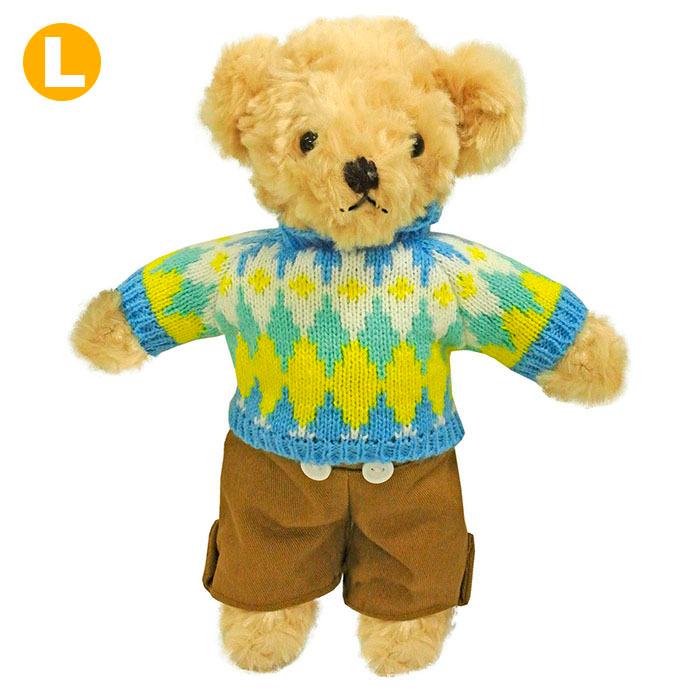 Bear Wear（ベアウェア） ぬいぐるみ 洋服 セーター ライトブルー L