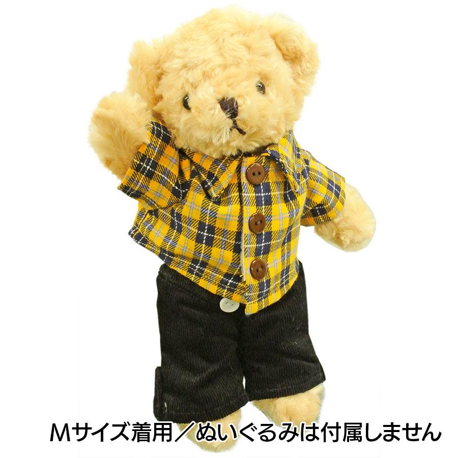 Bear Wear（ベアウェア） ぬいぐるみ 洋服 シャツ チェック S 秋冬22