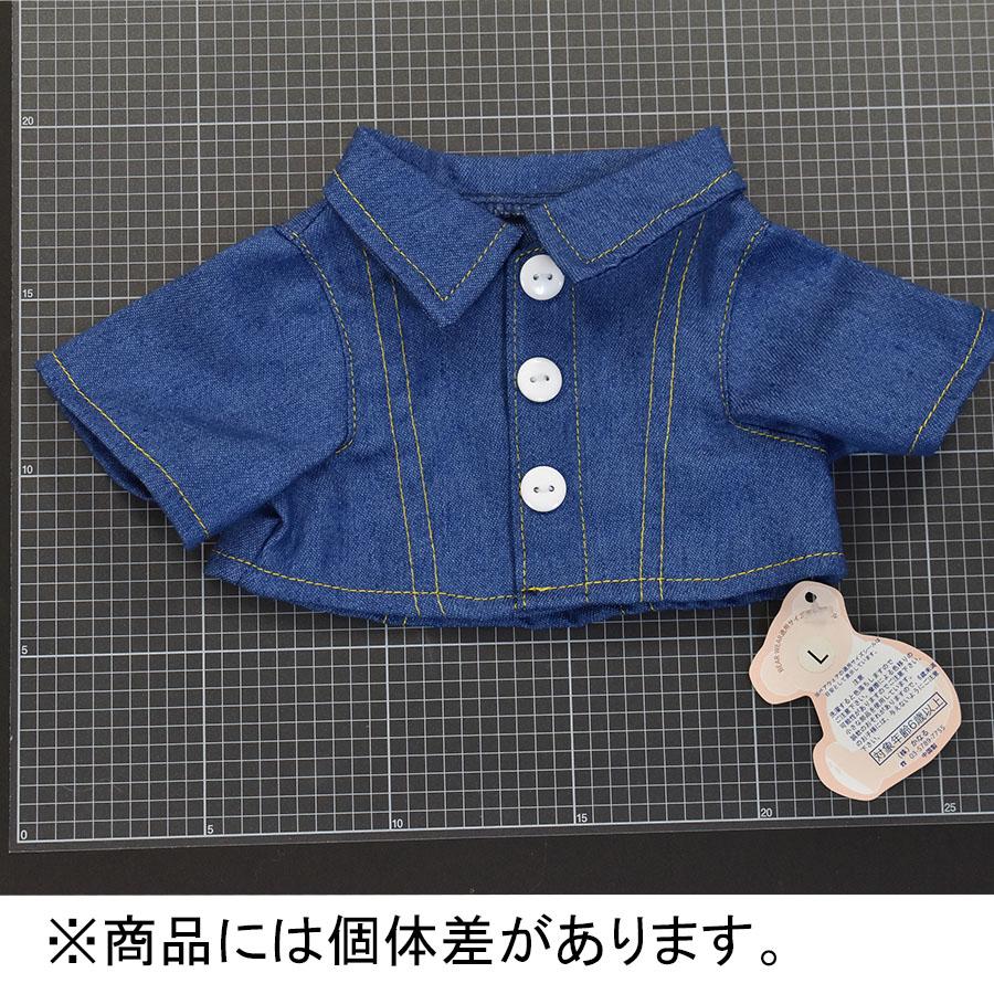 ぬいぐるみ 洋服 デニムライク ロングシャツ L 秋冬23 ベアウェア 着せ替え ぬい服 プレゼント | Bear Wear | 06