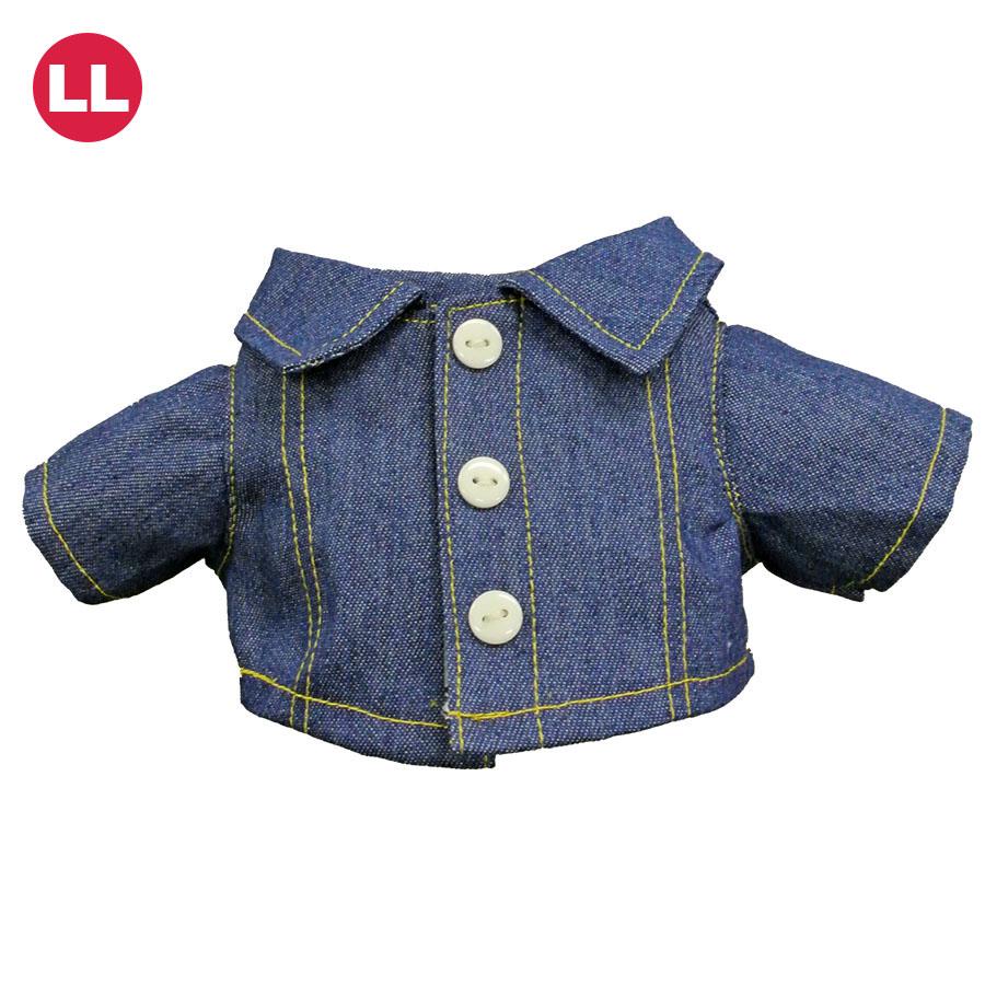 ぬいぐるみ 洋服 デニムライク ロングシャツ LL 秋冬23 ベアウェア 着せ替え ぬい服 プレゼント | Bear Wear
