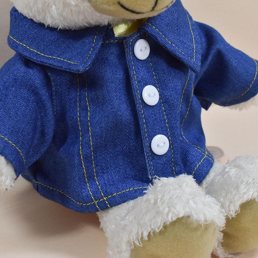ぬいぐるみ 洋服 デニムライク ロングシャツ S 秋冬23 ベアウェア 着せ替え ぬい服 プレゼント | Bear Wear | 04