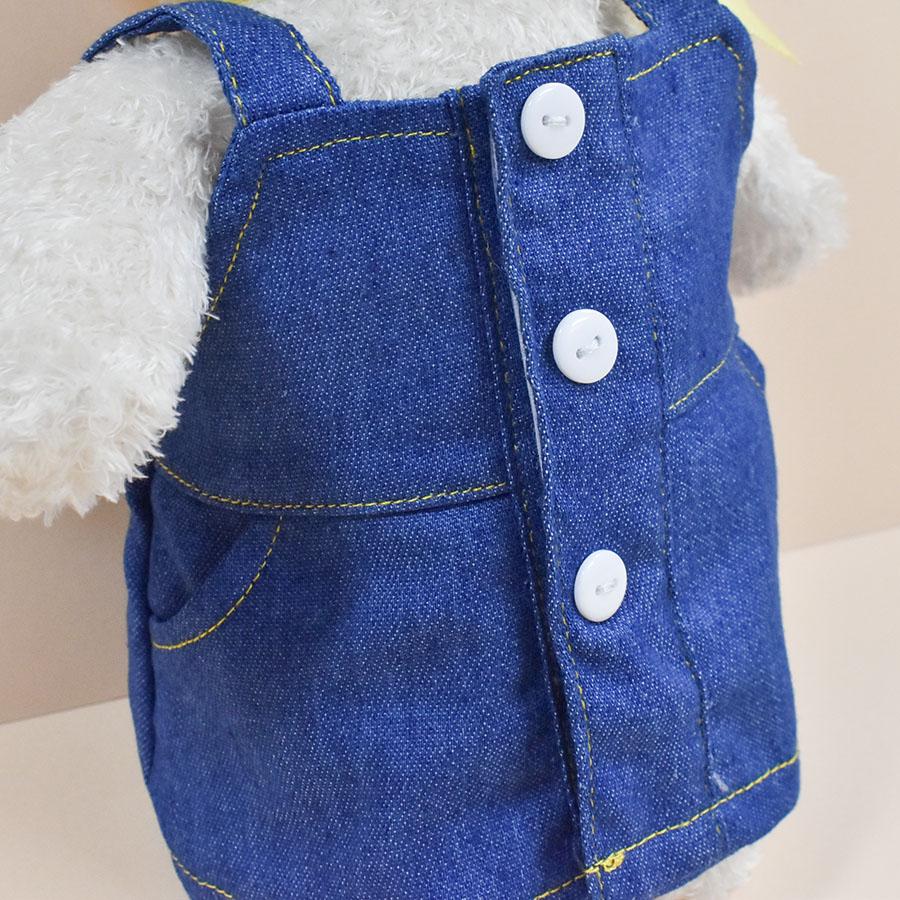 ぬいぐるみ 洋服 デニムライク ジャンパースカート L 秋冬23 ベアウェア 着せ替え ぬい服 プレゼント | Bear Wear | 04