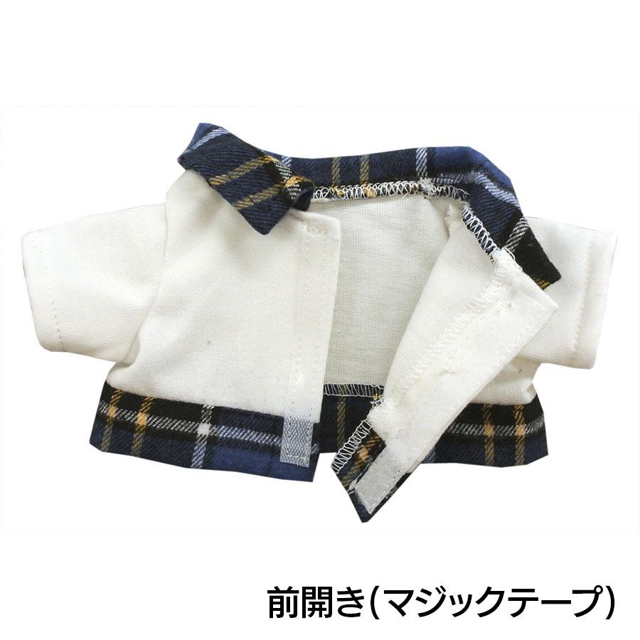 Bear Wear（ベアウェア） ぬいぐるみ 洋服 シャツ ホワイト＆チェック