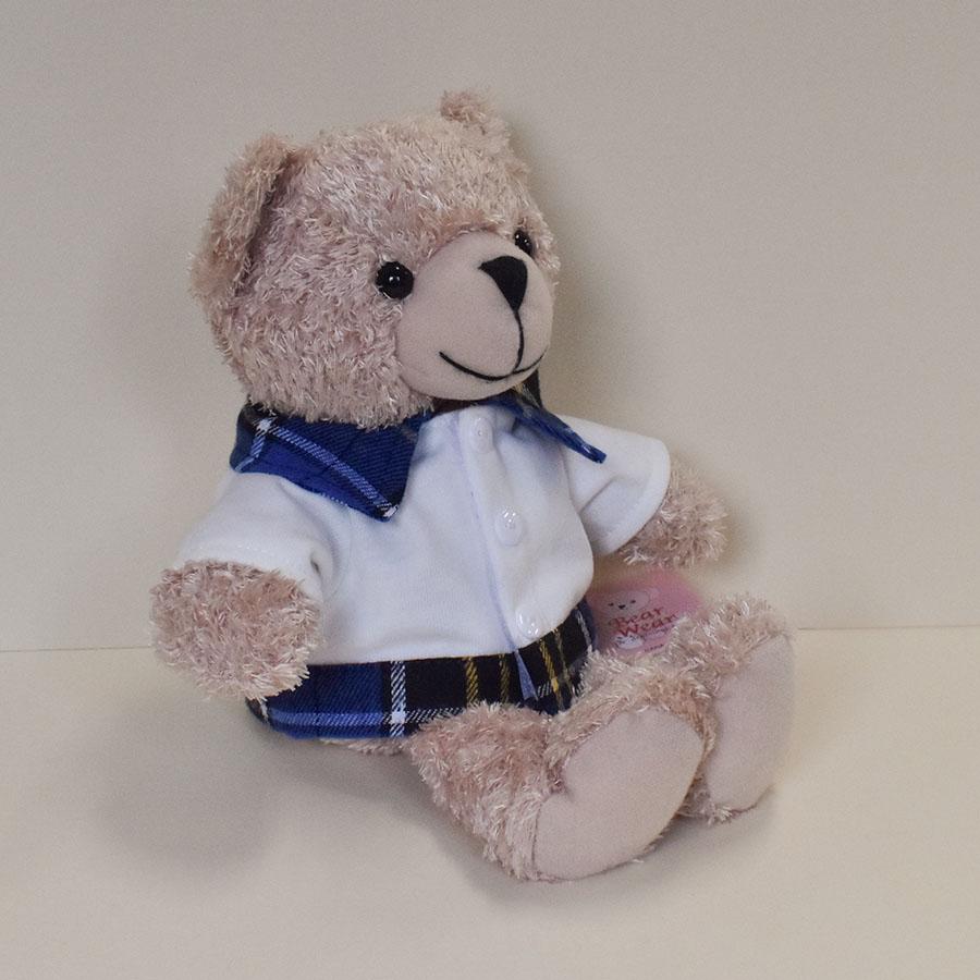 Bear Wear（ベアウェア） ぬいぐるみ 洋服 シャツ ホワイト＆チェック