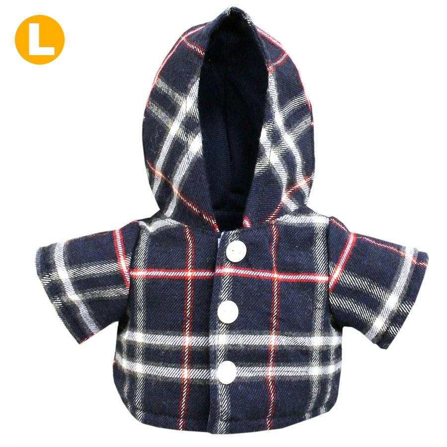 Bear Wear（ベアウェア） ぬいぐるみ 洋服 パーカー チェック ネイビー