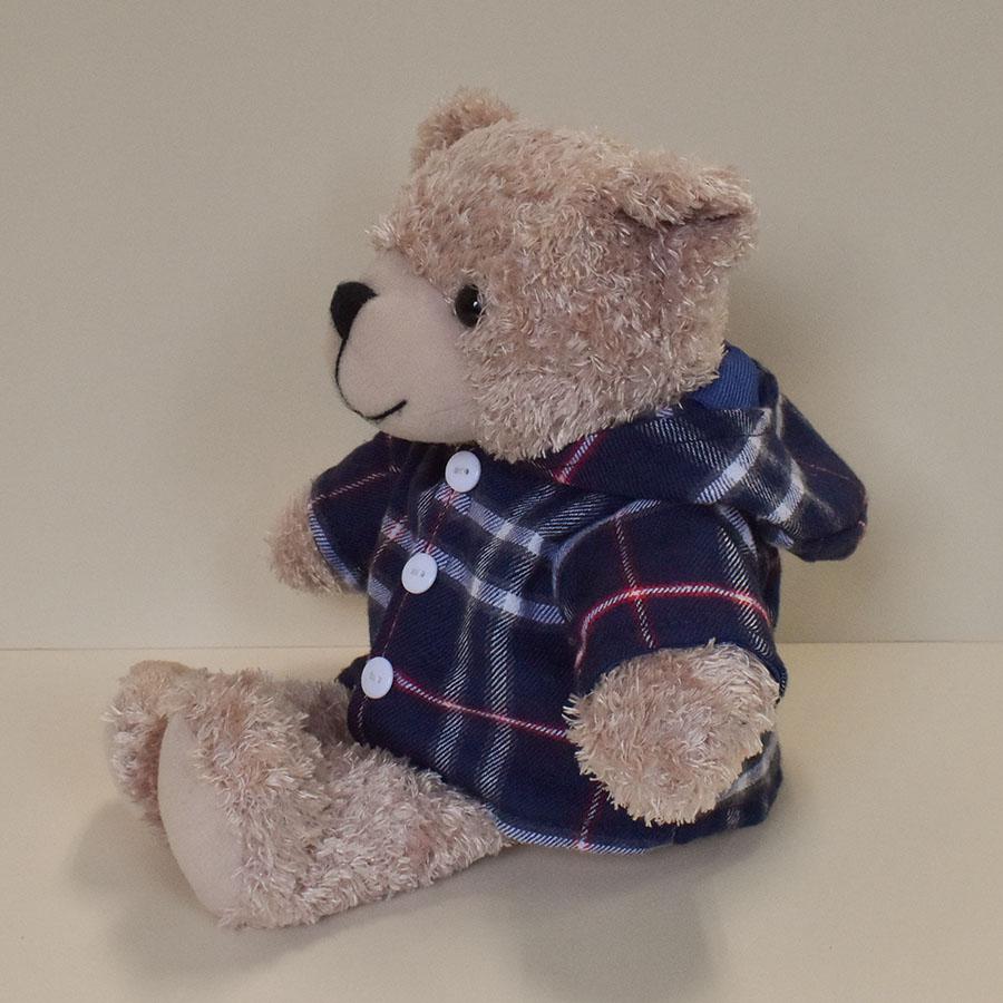 Bear Wear ぬいぐるみ 洋服 パーカー チェック ネイビー S 秋冬 Bear Wear ぬいぐるみ 洋服 パーカー チェック ネイビー S 秋冬