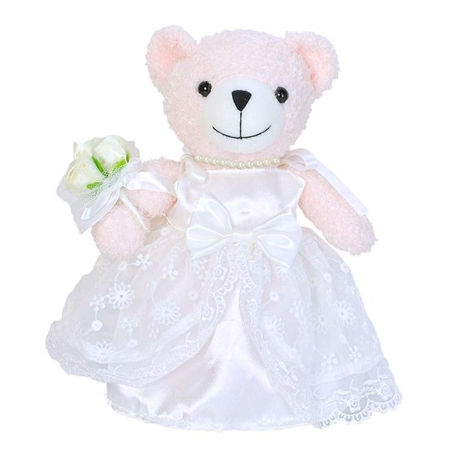 ウエディングドレスセット リボンレース M ぬいぐるみ 服 お祝い プレゼント ギフト Lm Dear Bear 通販 Yahoo ショッピング