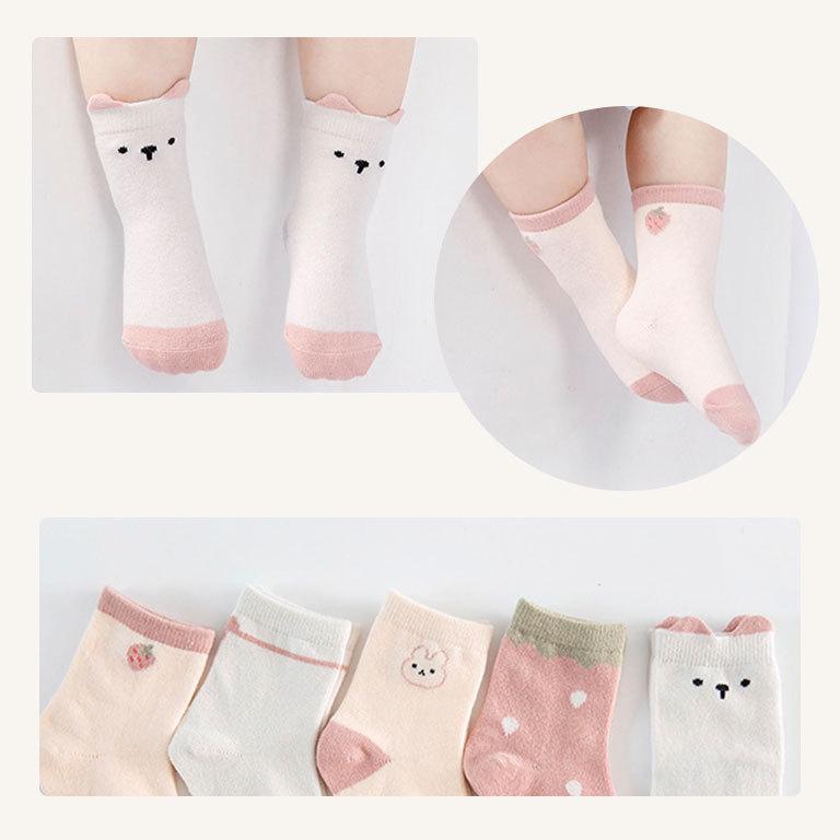 靴下 キッズ 女の子 男の子 可愛い 5足組 ソックス アニマル柄 幼稚園 保育園 プチプラ 13cm〜16cm対応 ds031 |  | 10