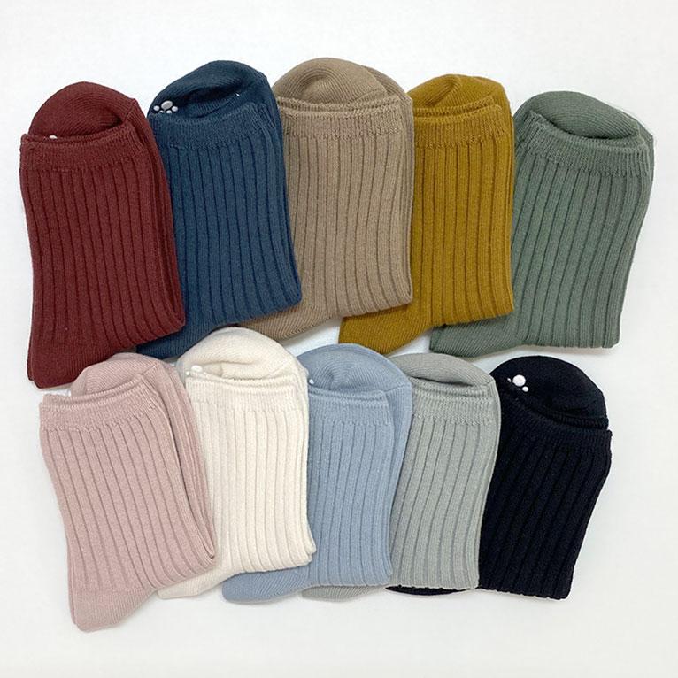 【1足99円！クーポン☆5足購入で利用可】 靴下 キッズ レディース おしゃれ ソックス くつ下 クルー丈 無地 綿 コットン オールシーズン 13〜24cm対応 ds032 |  | 19