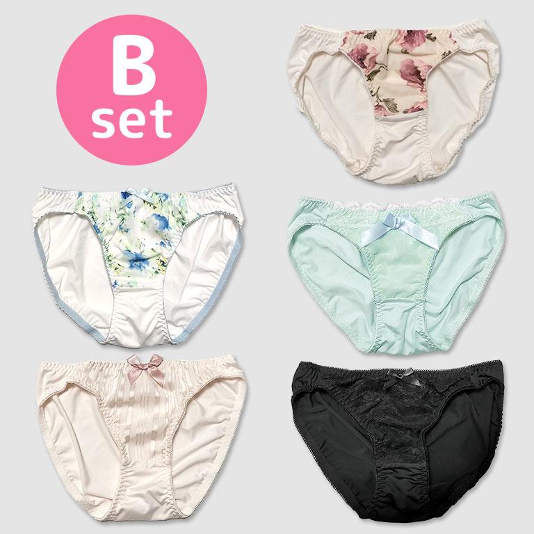 中身が見える 選べる ショーツ 5枚セット 下着 福袋 レディース セット