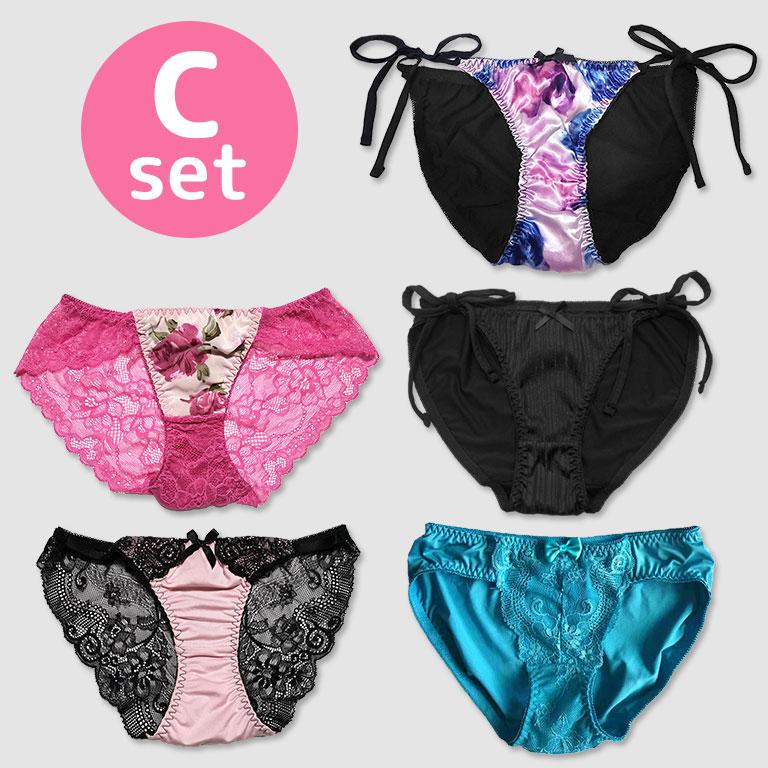 中身が見える 選べる ショーツ 5枚セット 下着 福袋 レディース