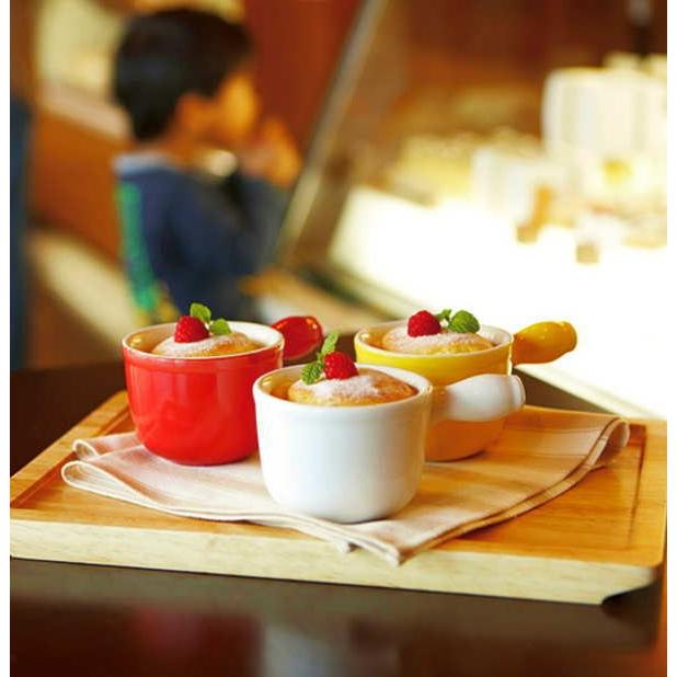 手付ココット（W） 白 オーブン対応グラタン皿ドリア皿 陶器磁器の耐熱