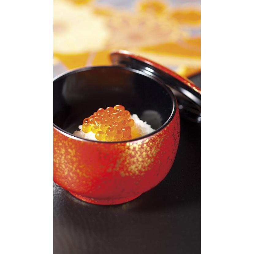 祝儀用、金魚の絵柄の赤い漆器の大椀2個セット 夫婦椀 Sakura ペア飯椀 黒・赤 2客セット 木製 漆塗り 12-03502