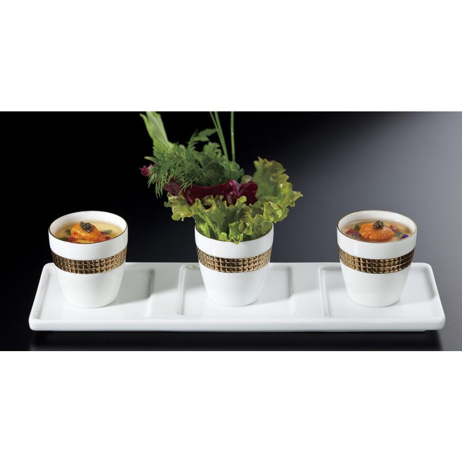 Cubic パレットスクエア29×9 仕切り皿 白い陶器磁器の耐熱食器