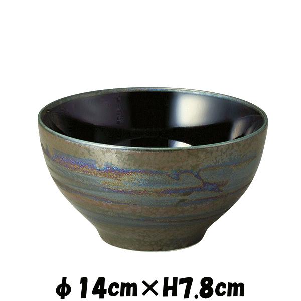 KAZAN 蒼海 ブルー結晶 14cmボウル どんぶり丼 陶器磁器の食器