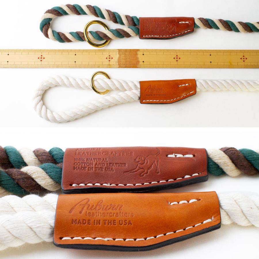 オーバーン コットンロープリーシュ M 直径約1.3cm 長さ180cm 大型犬 ロープリード 丈夫 天然コットン 真鍮使用 海外ブランド 輸入 セール |  | 15