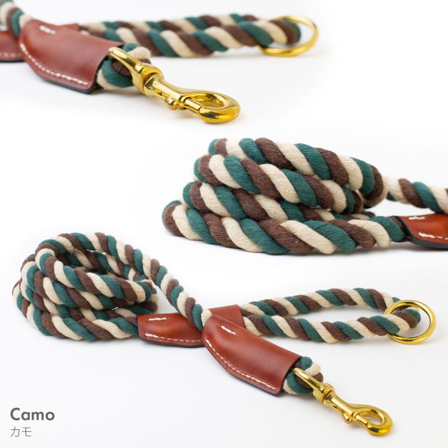 オーバーン コットンロープリーシュ M 直径約1.3cm 長さ180cm 大型犬 ロープリード 丈夫 天然コットン 真鍮使用 海外ブランド 輸入 セール |  | 06