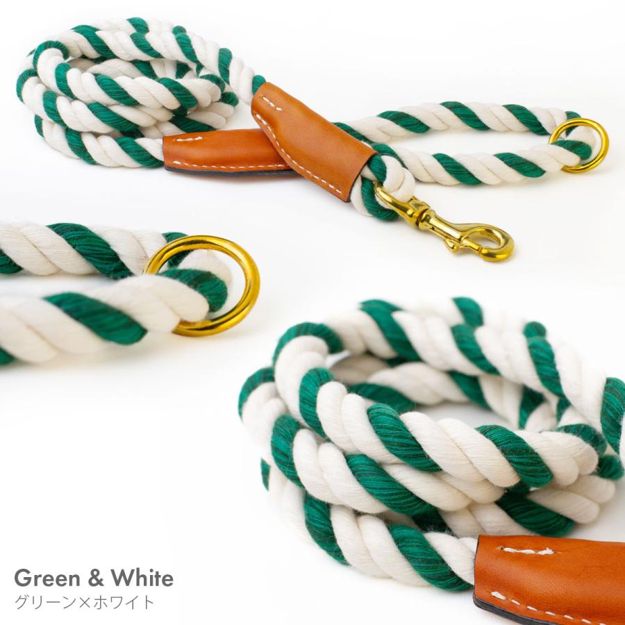 オーバーン コットンロープリーシュ M 直径約1.3cm 長さ180cm 大型犬 ロープリード 丈夫 天然コットン 真鍮使用 海外ブランド 輸入 セール |  | 09