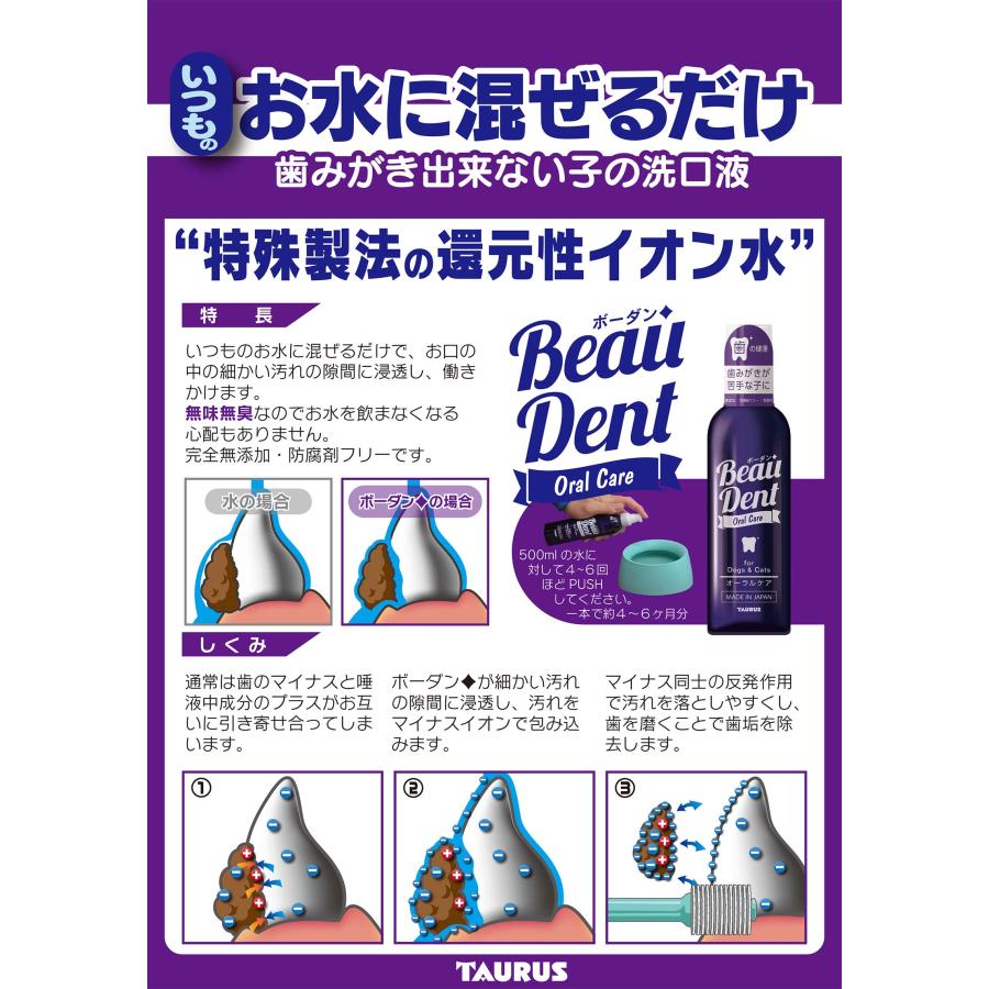 犬 液体歯磨き トーラス ボーダン 240ml 日本製 完全無添加 防腐剤