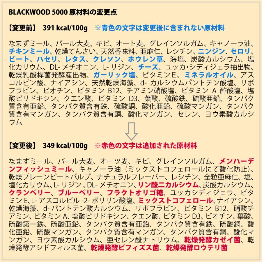 おまけ選べる ブラックウッド 5000 20kg ポイント10倍 5kg×4袋 子犬 成犬 シニア犬 なまず肉 低アレルギー オールステージ 賞味期限2025/01/05｜deardogs｜06