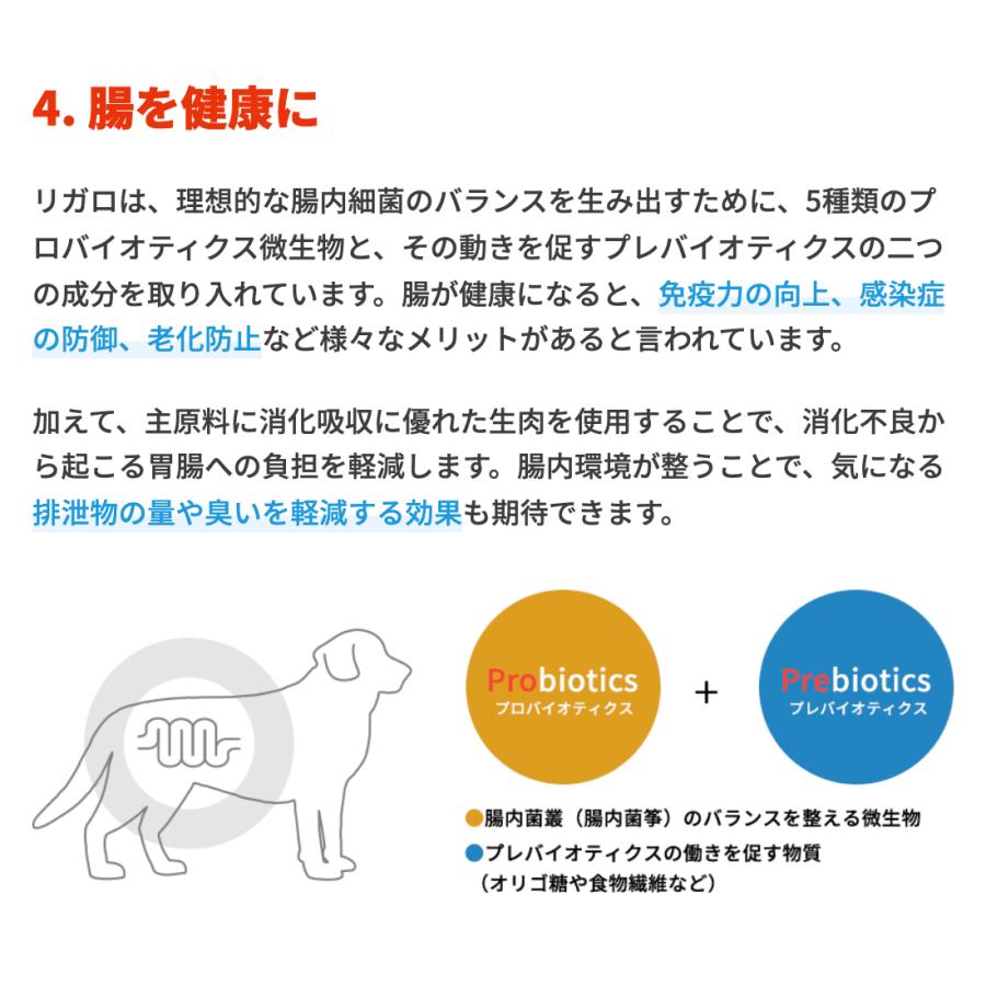 リガロ ドッグフード ラム シニア 1.8kg×2袋 送料無料 選べるおまけ付 グレインフリー 7歳以上用 ハイプロテイン 穀物不使用 プレミアムフード 正規品｜deardogs｜10