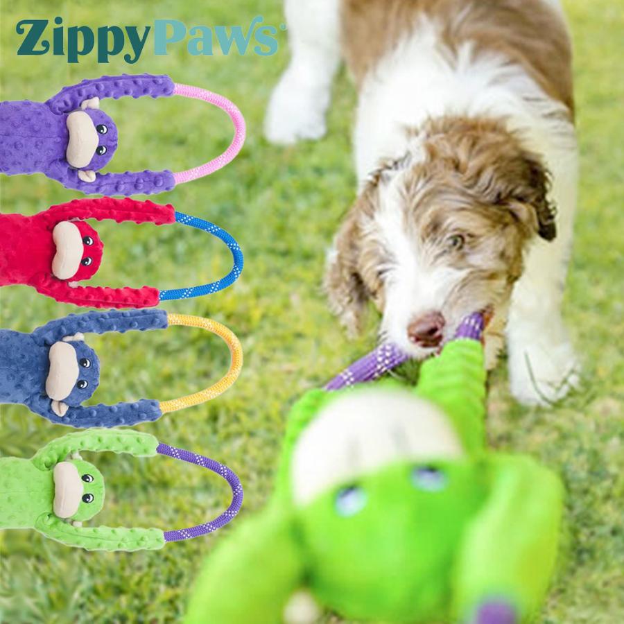 犬 おもちゃ 大型犬 モンキーロープタグ ジッピーポウズ ロープ 