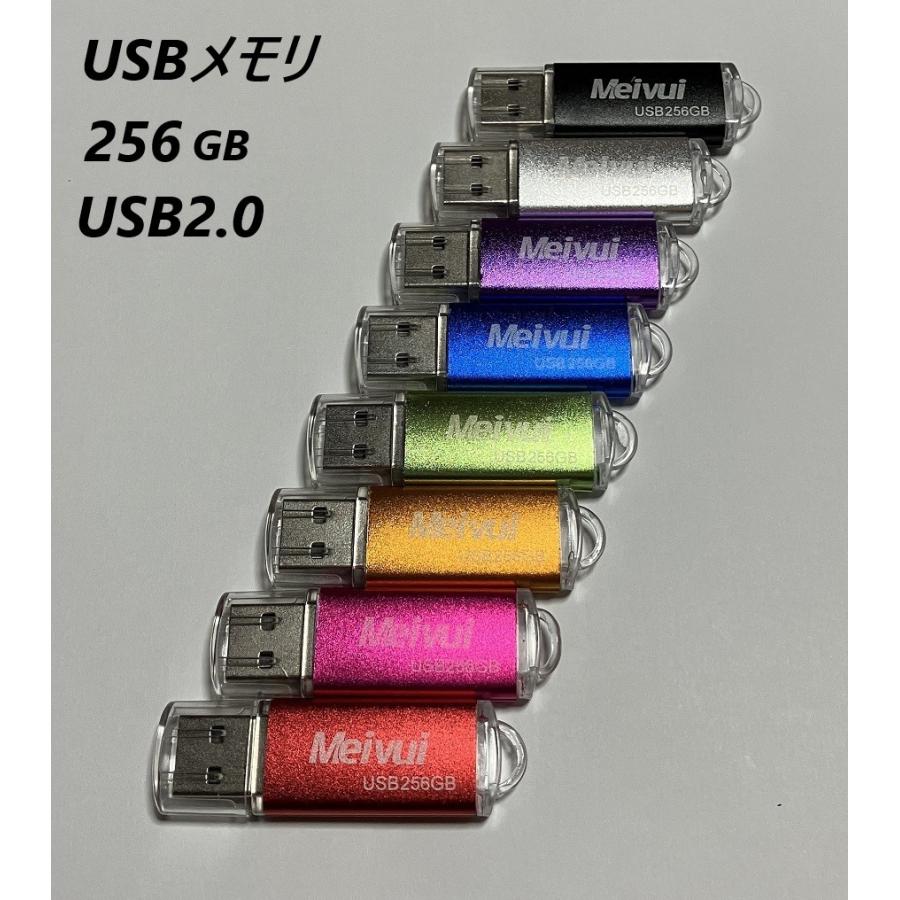 USBメモリ 256GB USB2.0 全8色カラー usbメモリ プレゼント