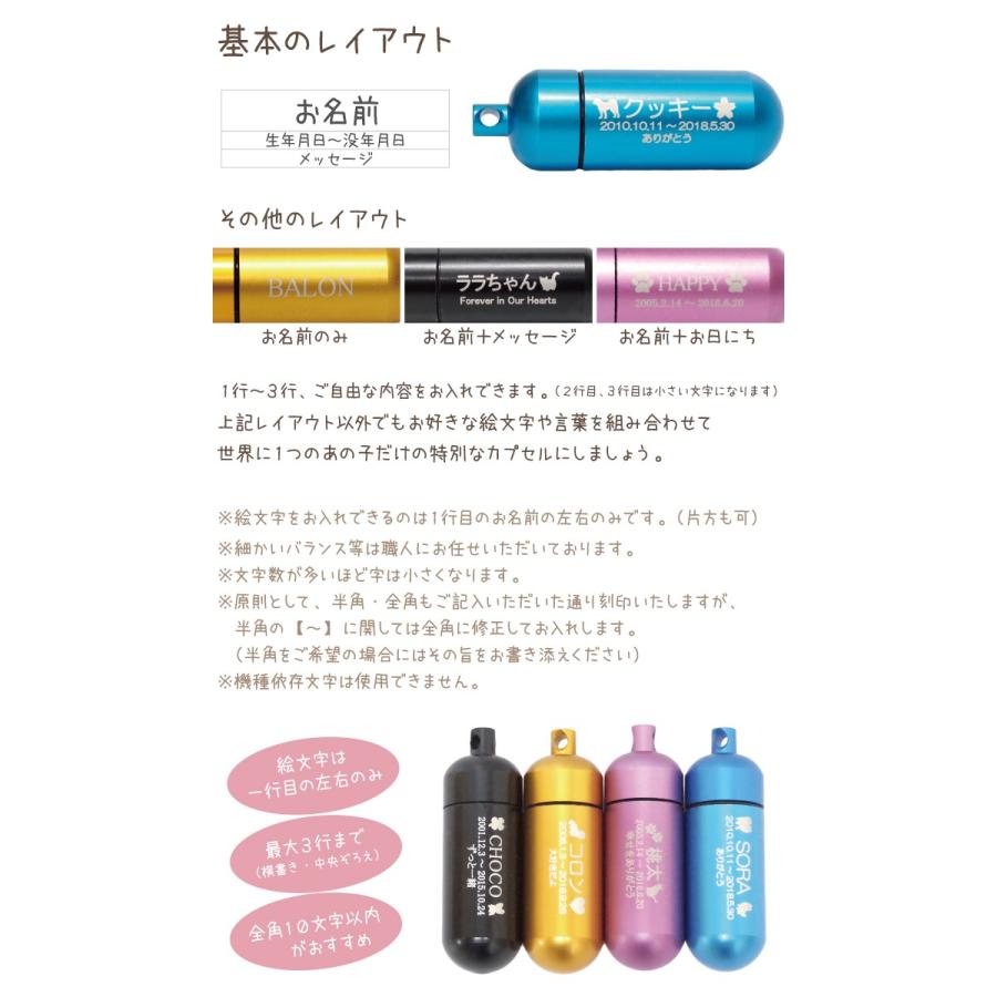 3行刻印 ペット 遺骨ペンダント 遺骨カプセル カラー ガラス ボトル セット ペンダント S 納骨 骨壷ペンダント ペットロス 名入れ ネックレス ネコポス対応 F K ペット仏壇 仏具のディアペット 通販 Yahoo ショッピング