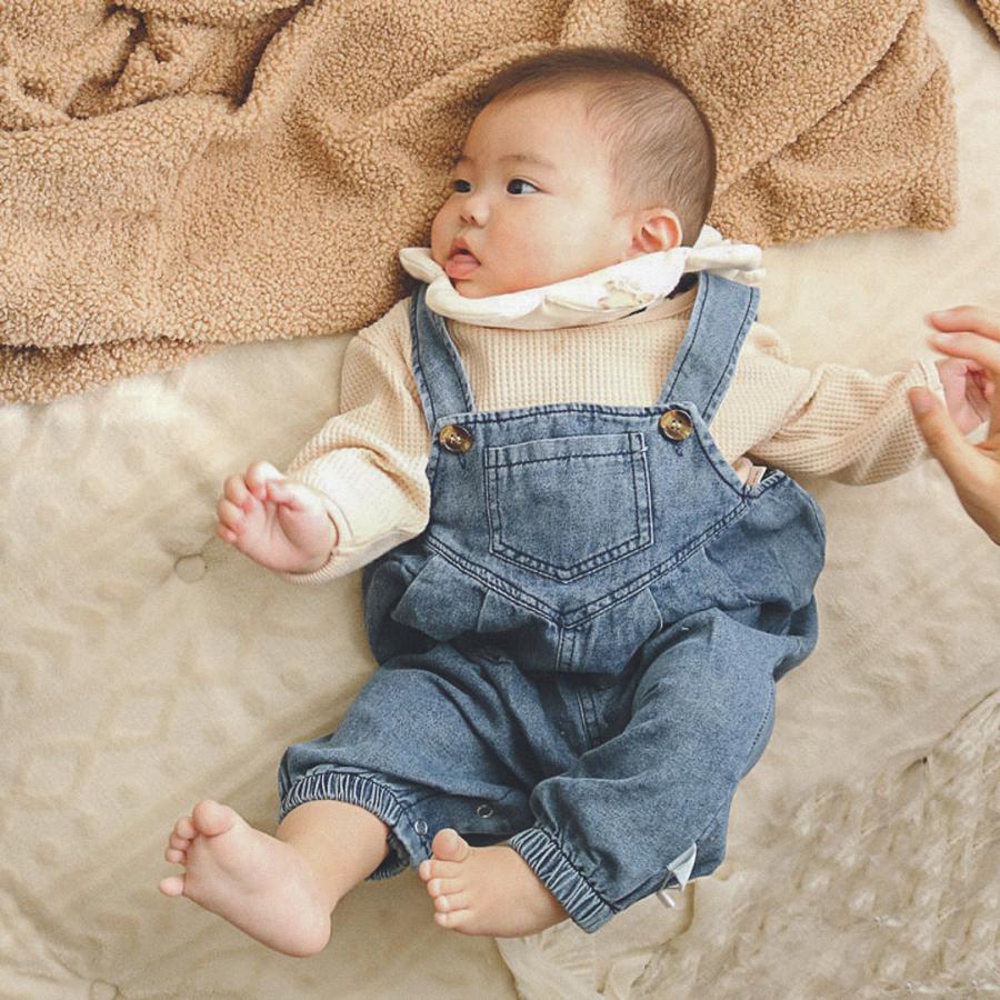 デニムロンパース ベビー 赤ちゃん 60 70 80 90 子供服 韓国子供服