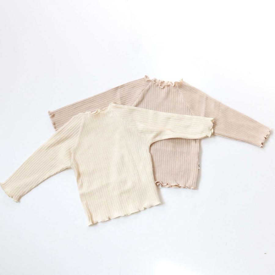 ベビー リブ フリル トップス 赤ちゃん トレーナー 薄手 長袖 春 秋 女の子 赤ちゃん キッズ 子供 韓国子供服 70 80 90 100 シンプル 無地 保育園 送料無料 |  | 01