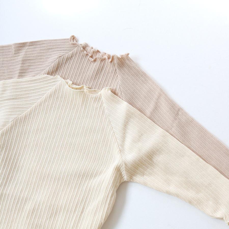 ベビー リブ フリル トップス 赤ちゃん トレーナー 薄手 長袖 春 秋 女の子 赤ちゃん キッズ 子供 韓国子供服 70 80 90 100 シンプル 無地 保育園 送料無料 |  | 02