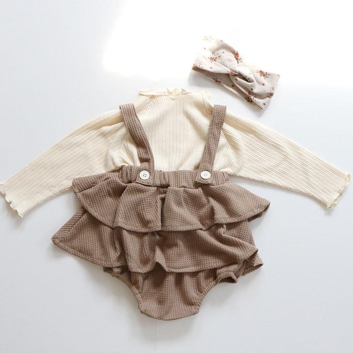 ベビー リブ フリル トップス 赤ちゃん トレーナー 薄手 長袖 春 秋 女の子 赤ちゃん キッズ 子供 韓国子供服 70 80 90 100 シンプル 無地 保育園 送料無料 |  | 05