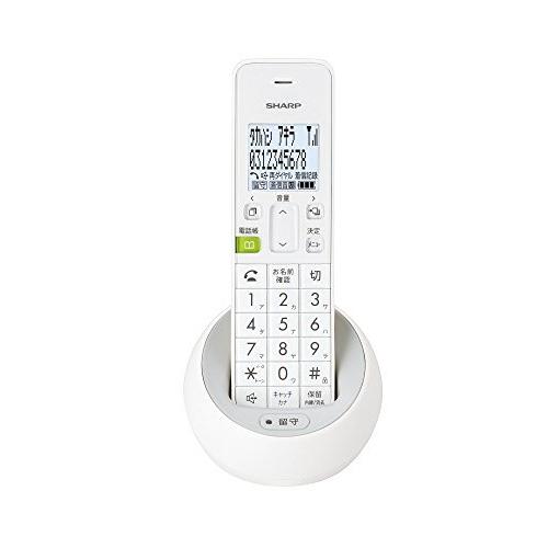 シャープ 電話機 コードレス 子機1台タイプ 迷惑電話機拒否機能 ホワイト系 JD-S08CL-W mm 重量 128g 子機